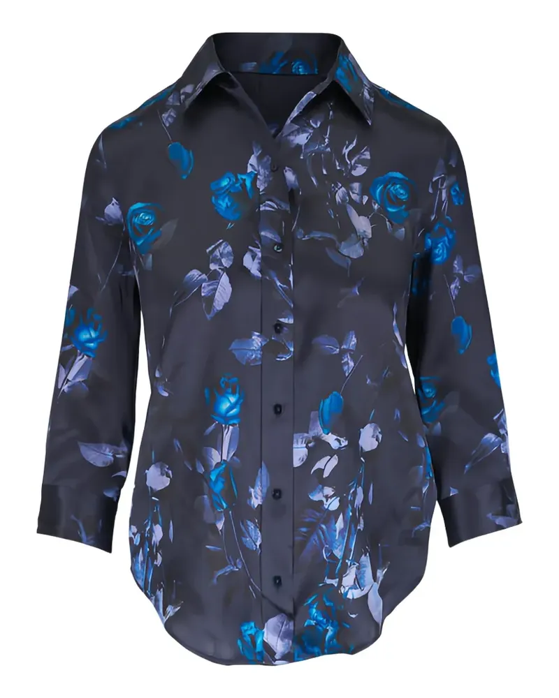 L'Agence floral blouse - Blau Blau