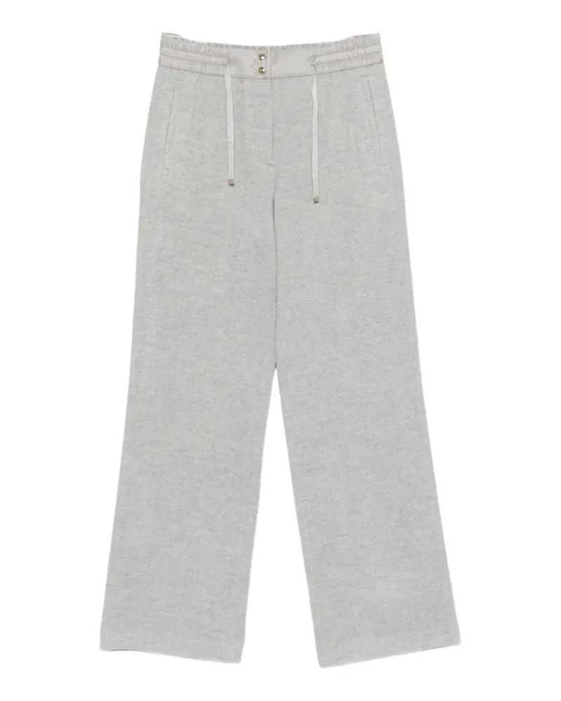 Moncler drawstring wide-leg track pants - Grau Grau
