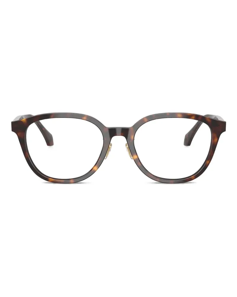 Versace Runde Brille mit Havana-Muster - Braun Braun
