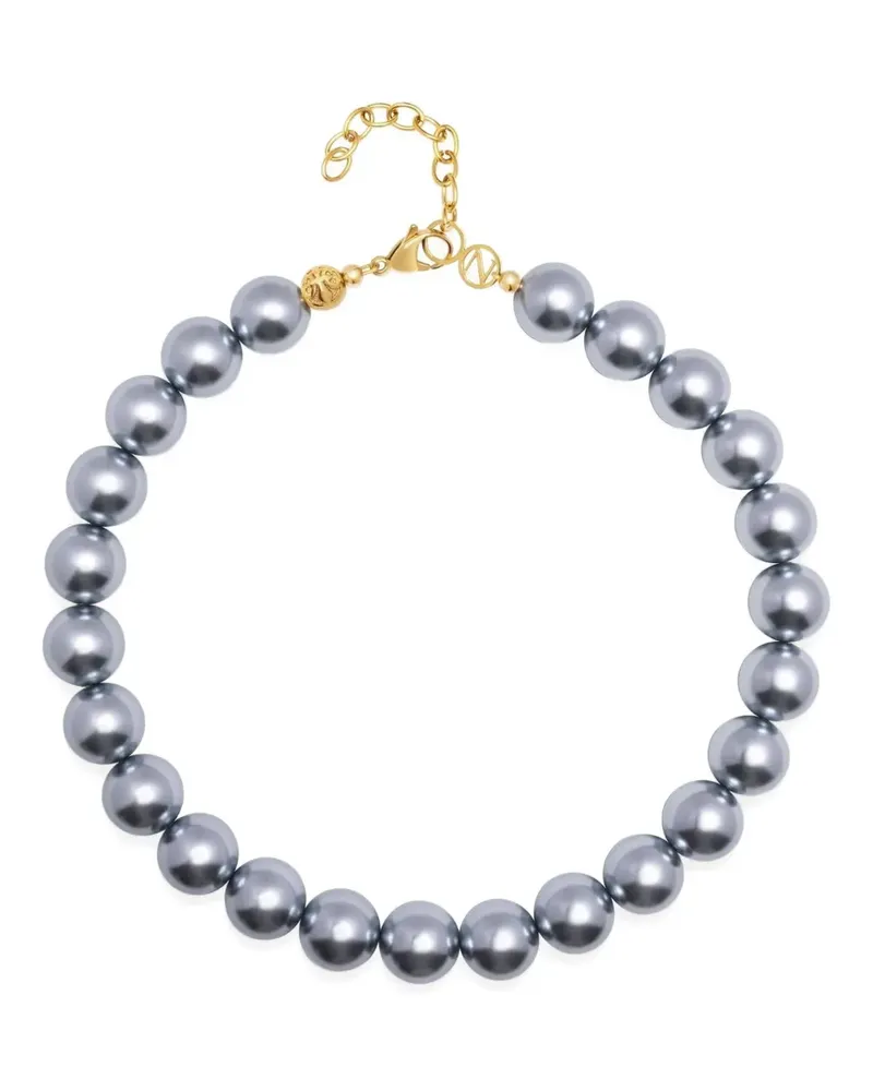 Nialaya Chunky Pearl Choker - Silber Silber