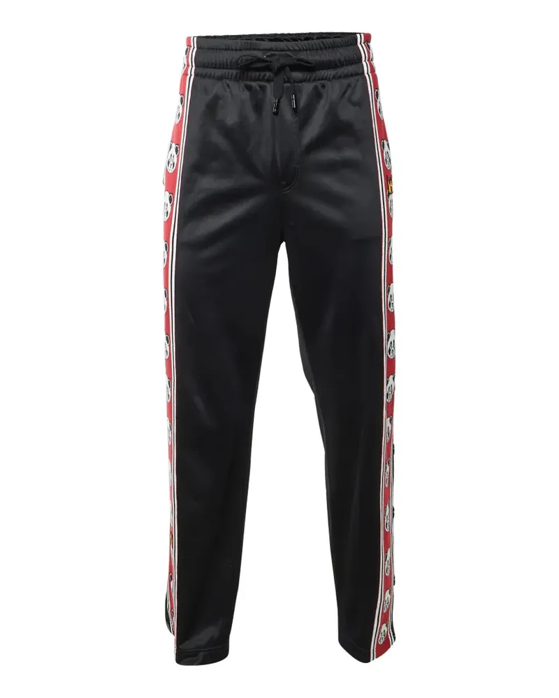 Dolce & Gabbana panda graphic side-tape track pants - Schwarz Schwarz
