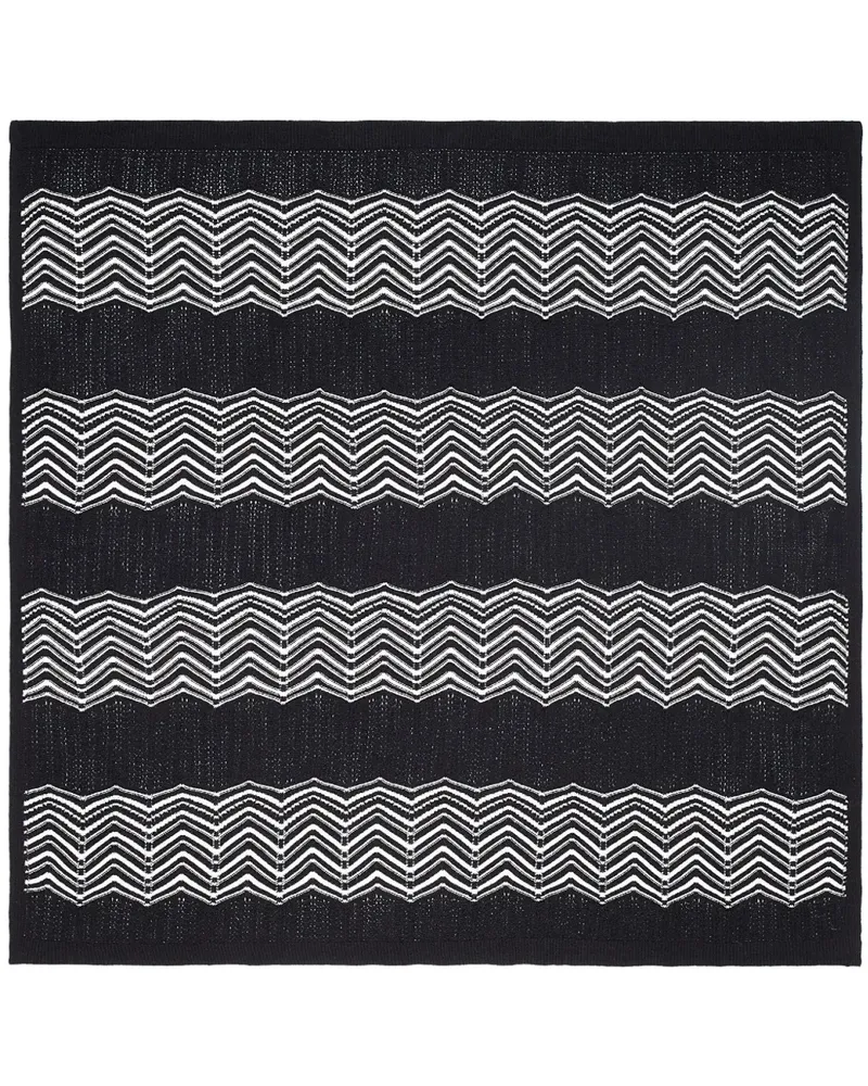 Eres Vinyl Schal mit Wellen-Print - Schwarz Schwarz