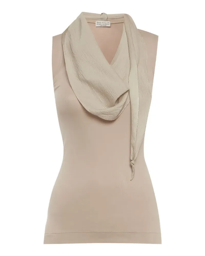 Brunello Cucinelli Tanktop aus geripptem Strick - Nude Nude