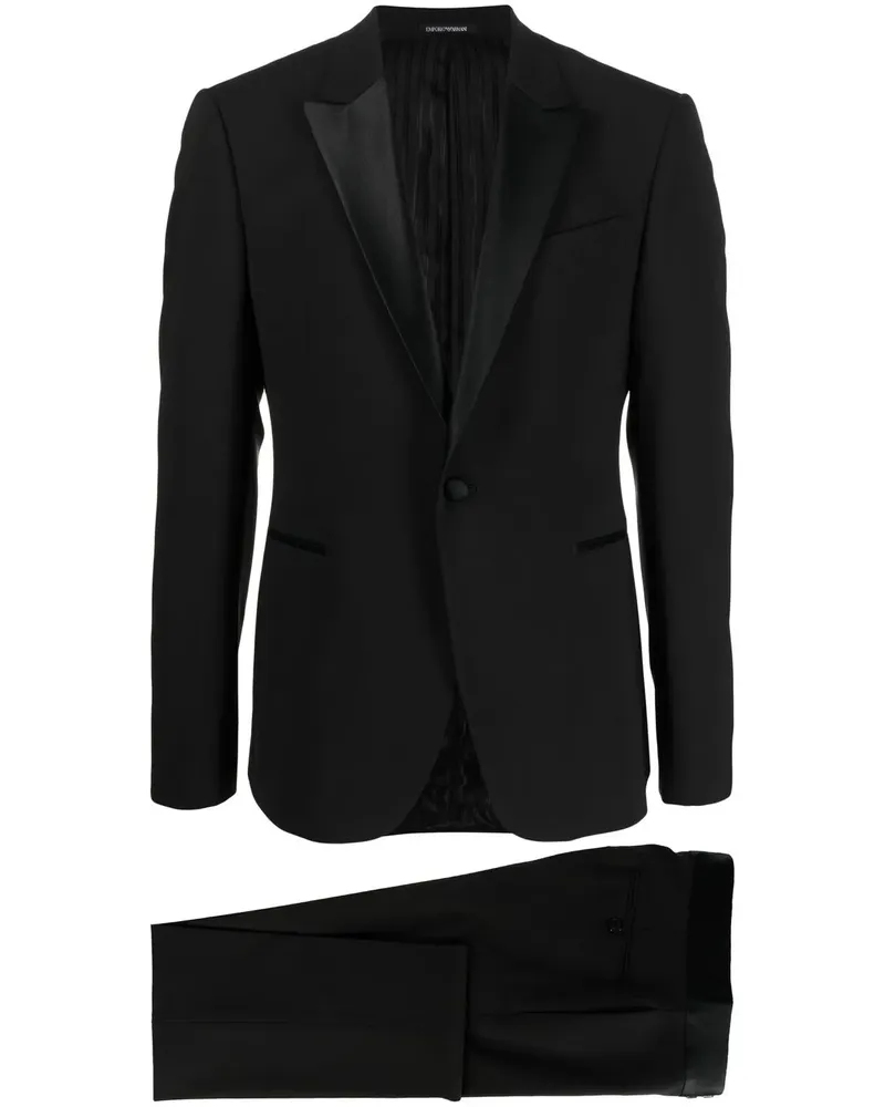 Emporio Armani Einreihiger Anzug - Schwarz Schwarz