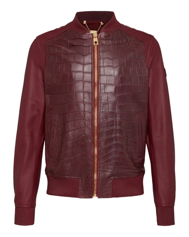 Billionaire Bomberjacke aus Leder - Rot Rot