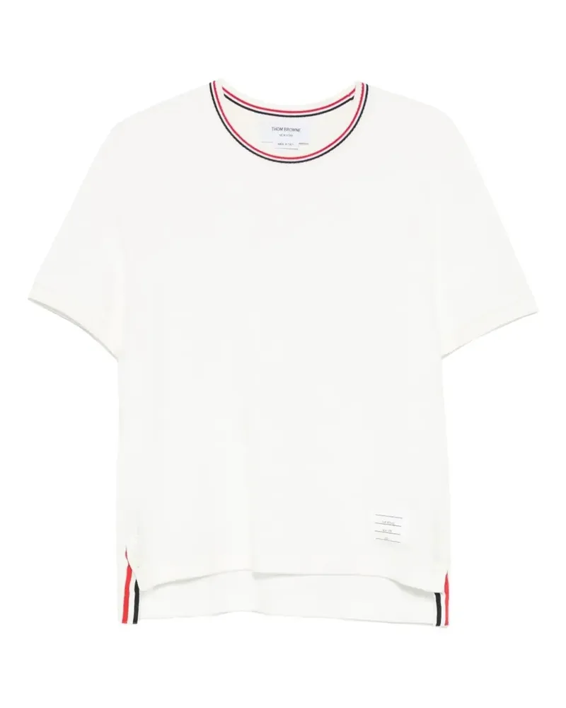 Thom Browne T-Shirt mit rundem Ausschnitt - Weiß Weiß