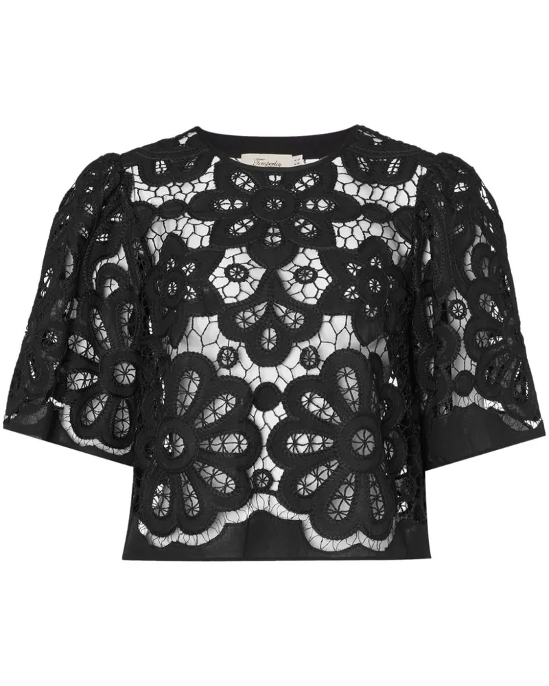 Temperley London Guinevere Bluse - Schwarz Schwarz