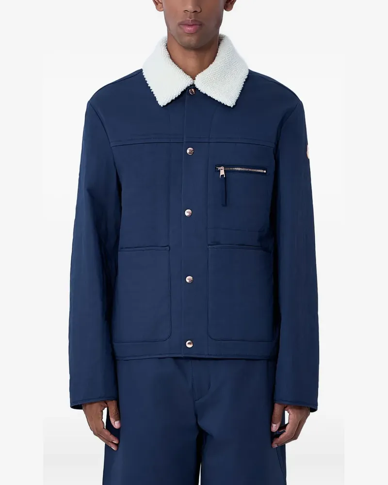 Moncler Jacke mit Shearling-Kragen - Blau Blau