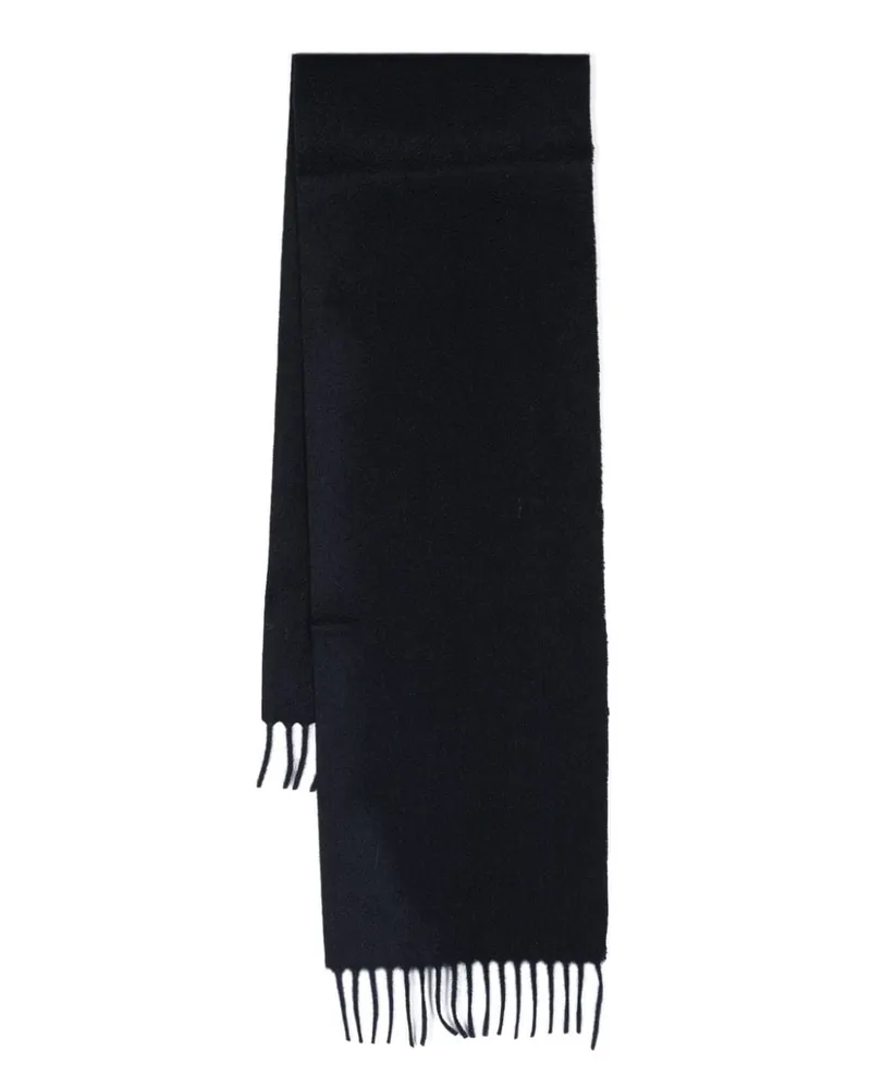 Prada Kaschmirschal mit Fransen - Blau Blau