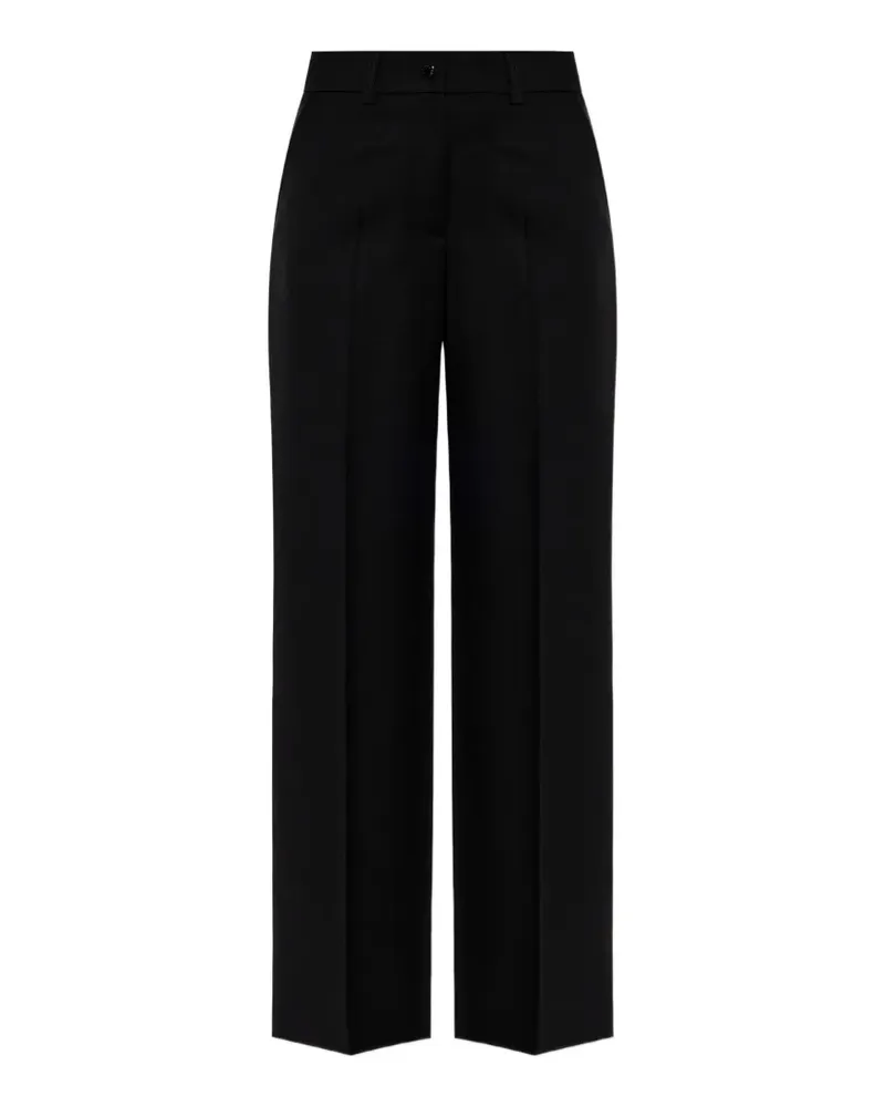 Moncler logo-patch straight-leg trousers - Schwarz Schwarz
