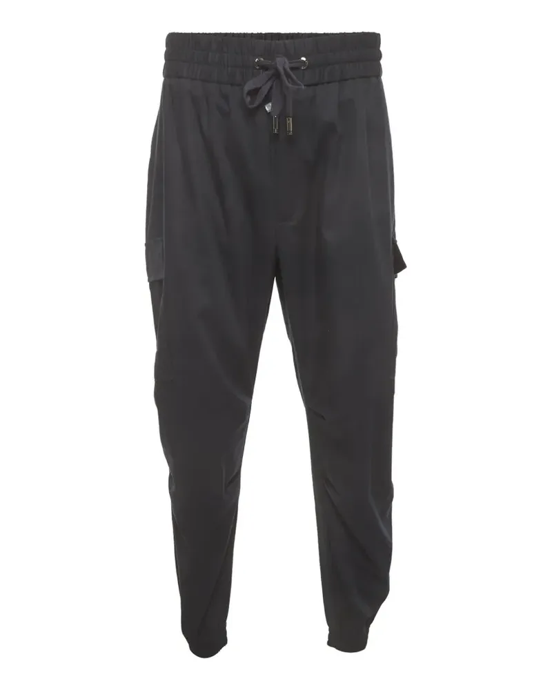 Dolce & Gabbana drawstring gabardine cargo-pocket track pants - Blau Blau
