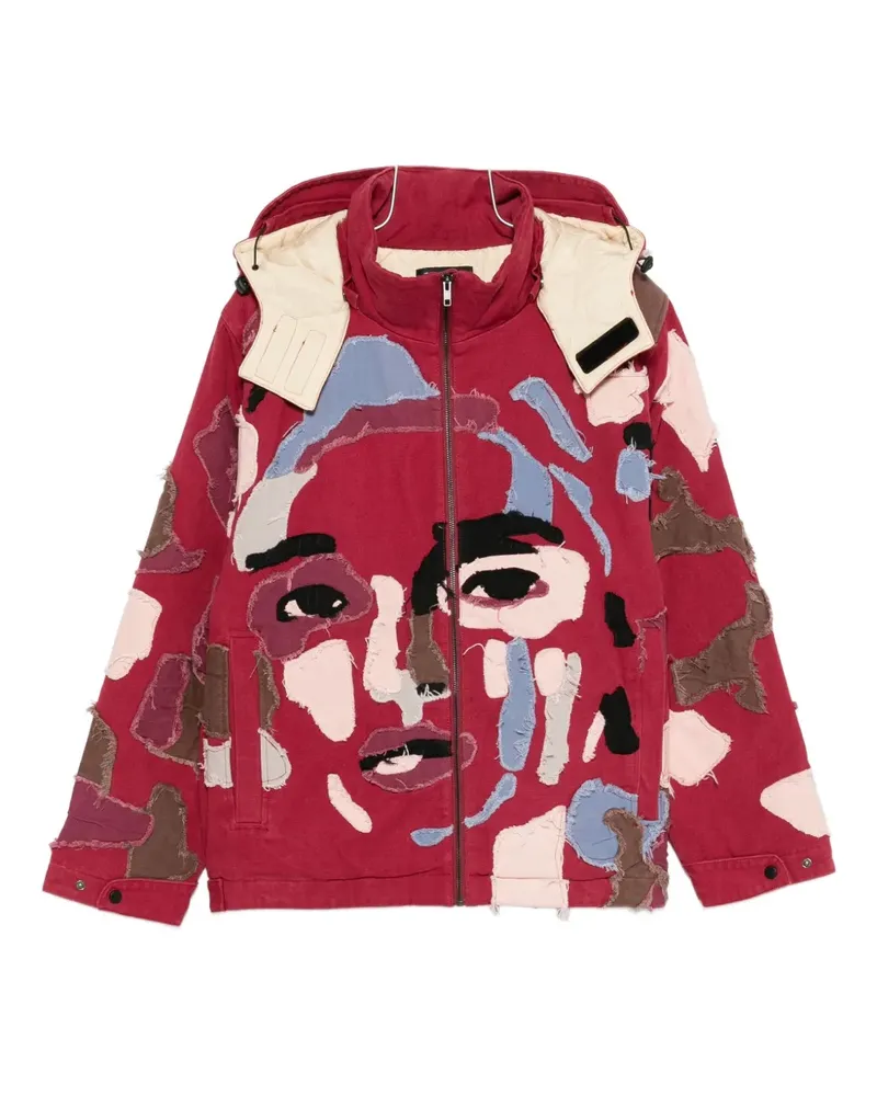 KidSuper zip-up hooded jacket - Rot Rot