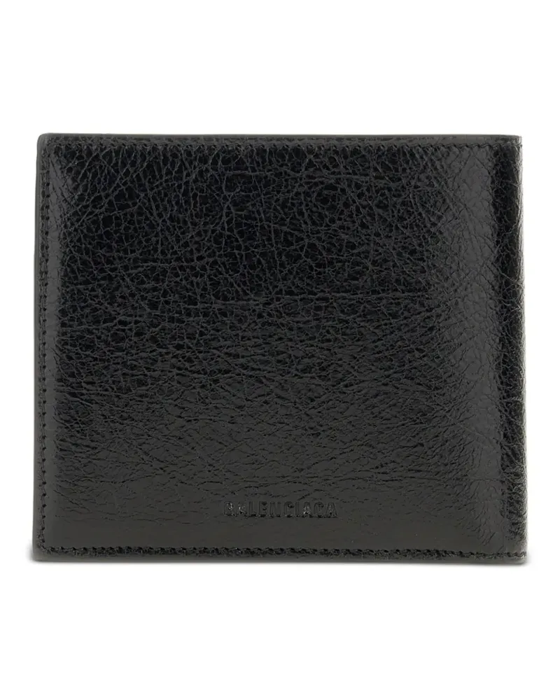 Balenciaga Eckiges Portemonnaie aus Lammleder - Schwarz Schwarz