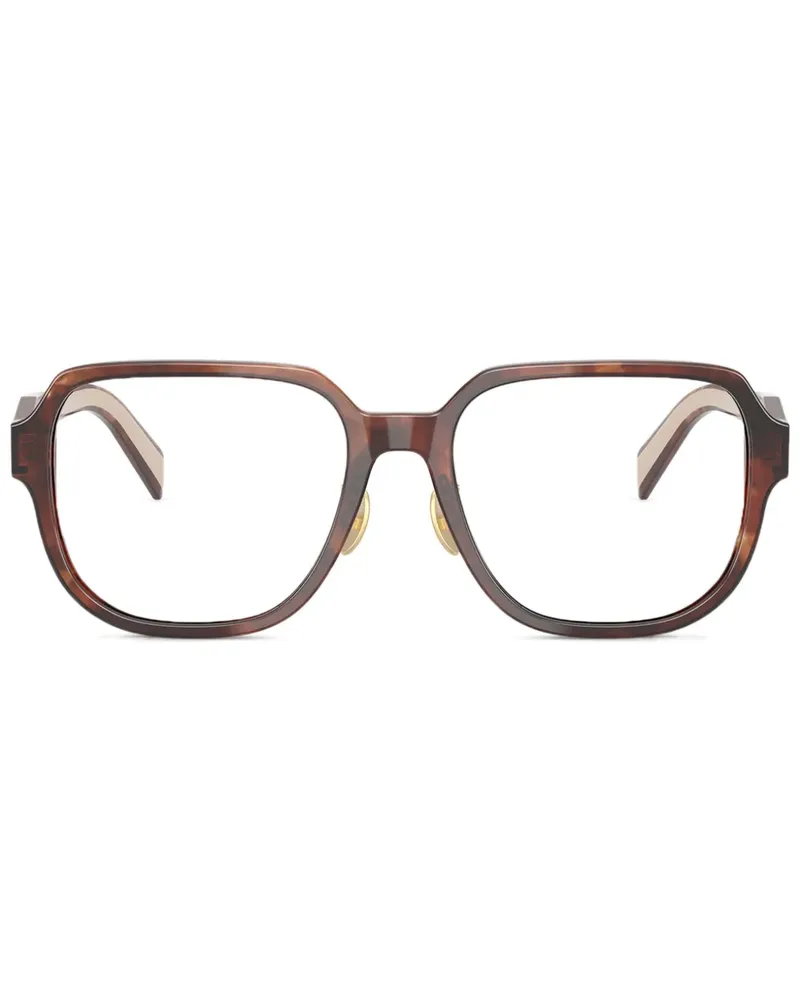 Prada Brille mit eckigem Gestell - Nude Nude