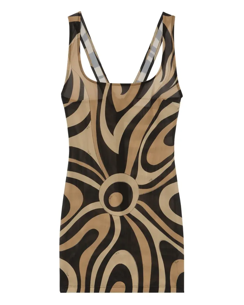 Emilio Pucci Minikleid mit Marmo-Print - Schwarz Schwarz