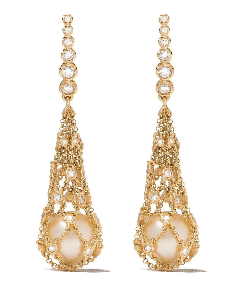 Annoushka 18kt 'Lattice Net' Gelbgoldohrringe Gold