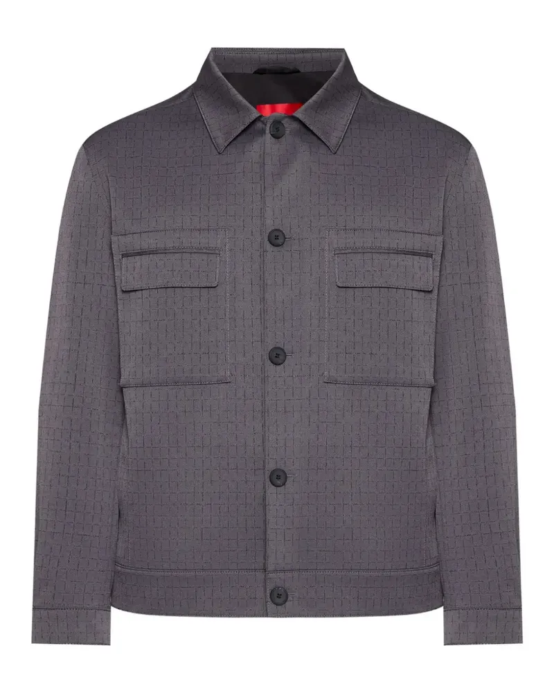 HUGO BOSS Hemd mit geknöpfter Tasche - Grau Grau