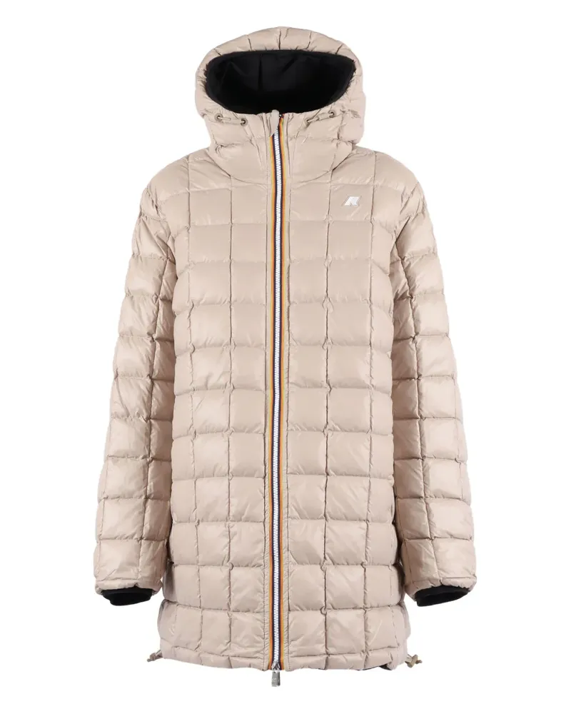 K-Way quilted hooded jacket - Blau Blau