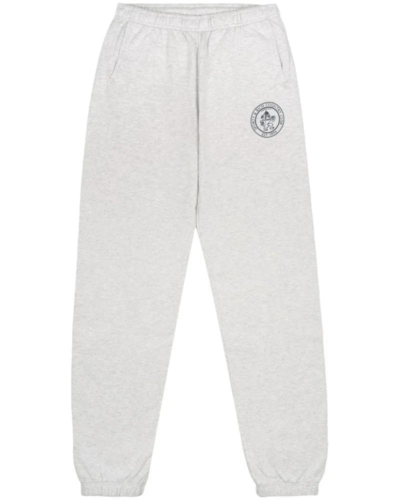 SPORTY & RICH Jogginghose mit Wappen-Print - Grau Grau