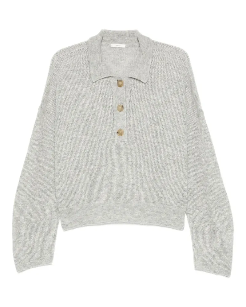 Haikure Pullover mit Polokragen - Grau Grau