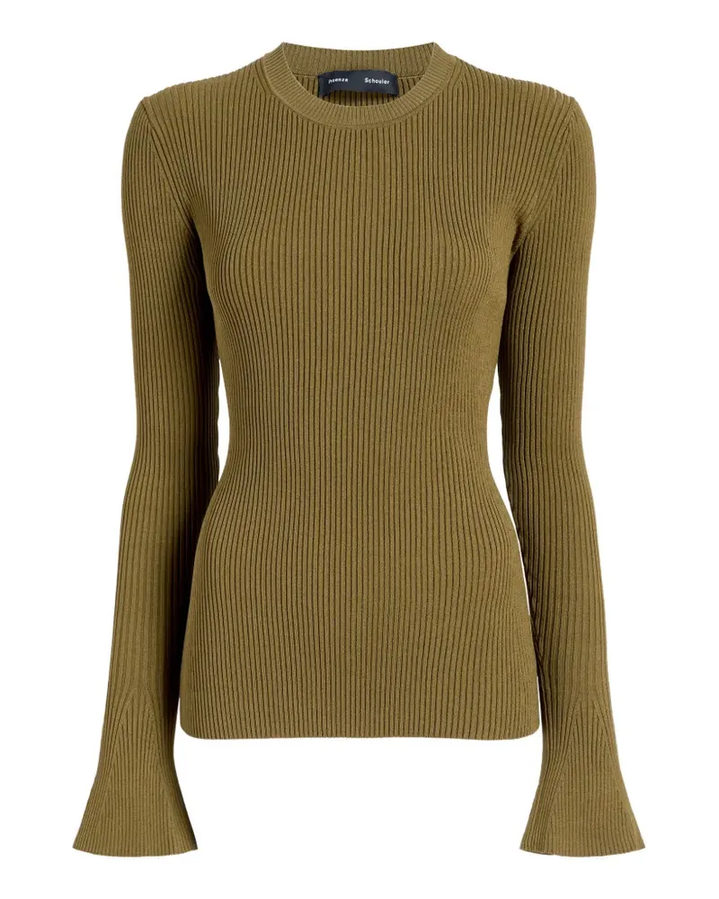 Proenza Schouler Nir top in silk viscose - Grün Grün