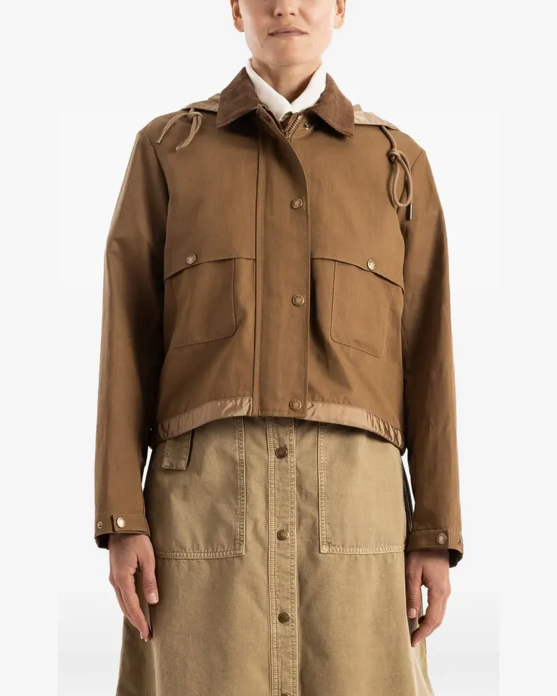 Moncler Aconitum Kapuzenjacke mit Taschen - Braun Braun