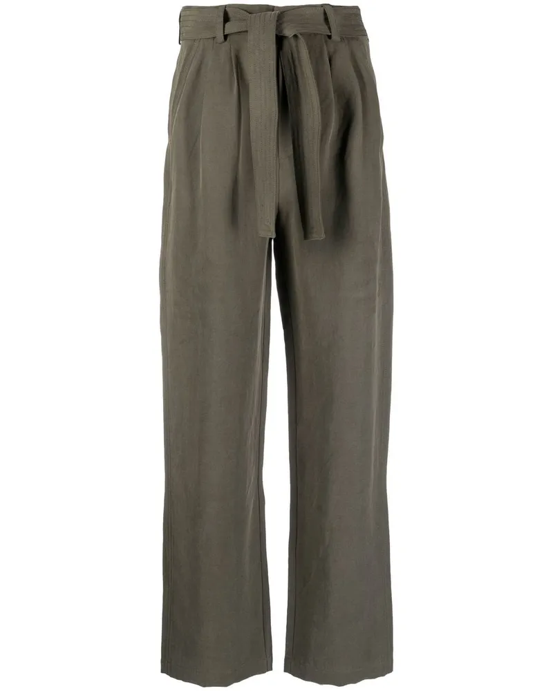 Woolrich Gerade Hose mit Bindegürtel - Grün Grün