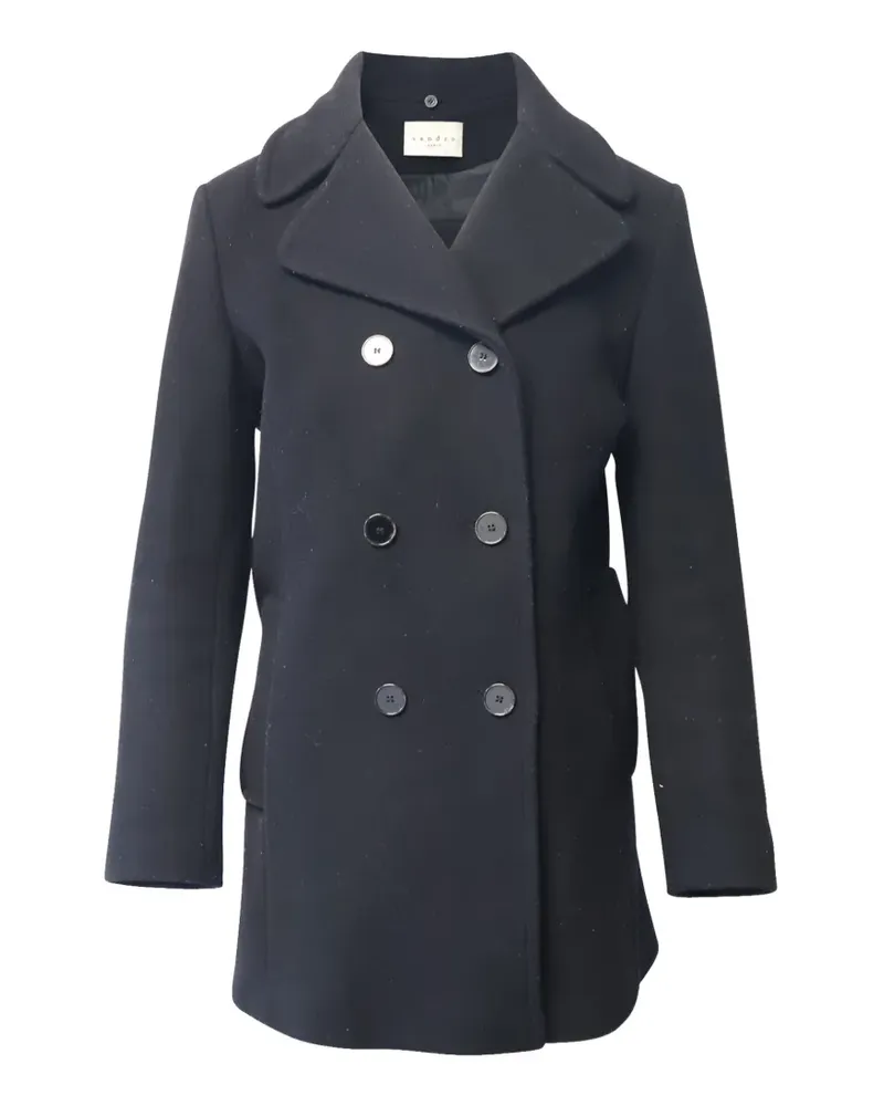 Sandro double-breasted peacoat - Schwarz Schwarz