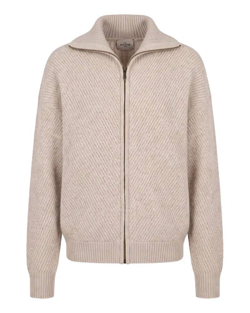 Le Kasha 1918 Gerippte Torsby Strickjacke - Nude Nude