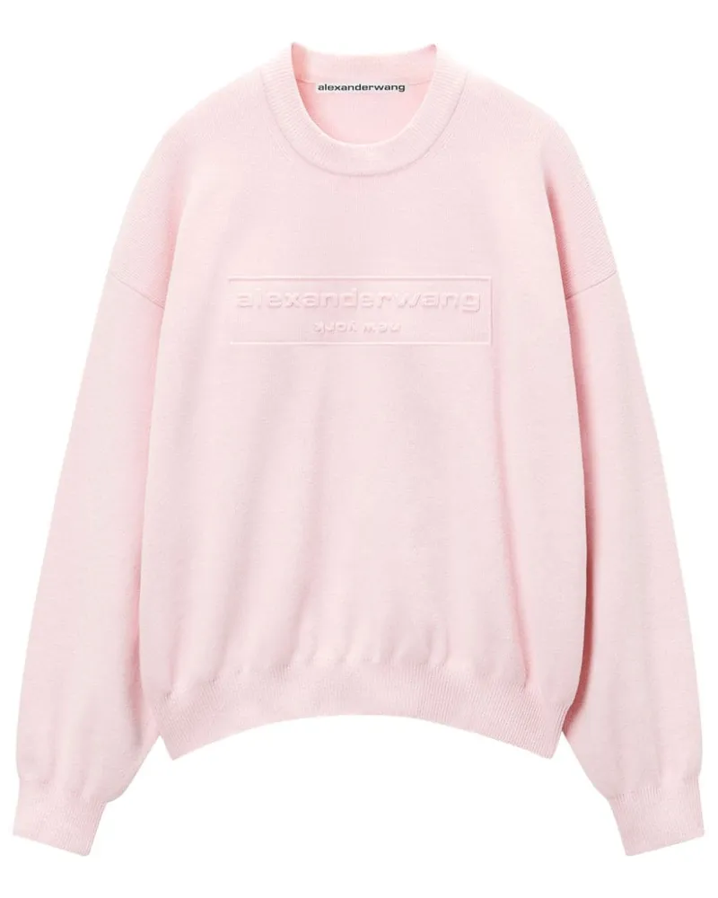 Alexander Wang Pullover mit Logo-Prägung Rosa