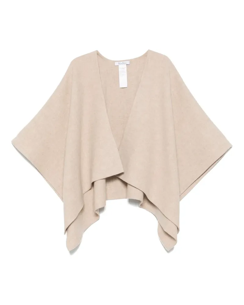 Max Mara Poncho mit asymmetrischem Saum - Nude Nude