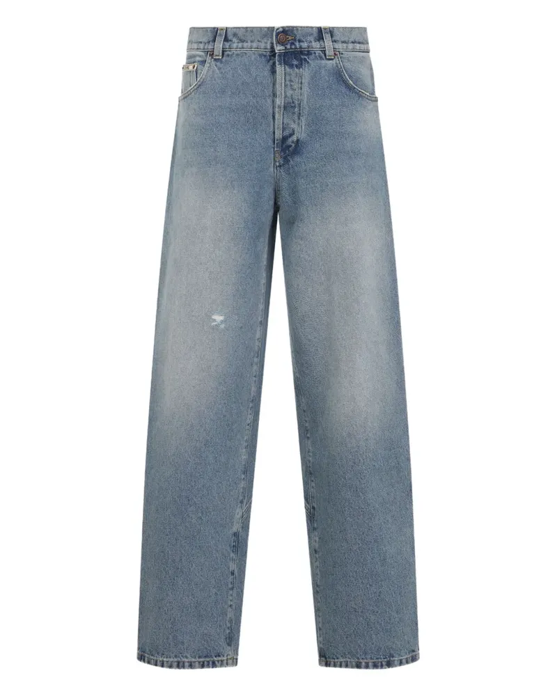 Moschino Gerade Jeans im Distressed-Look - Blau Blau