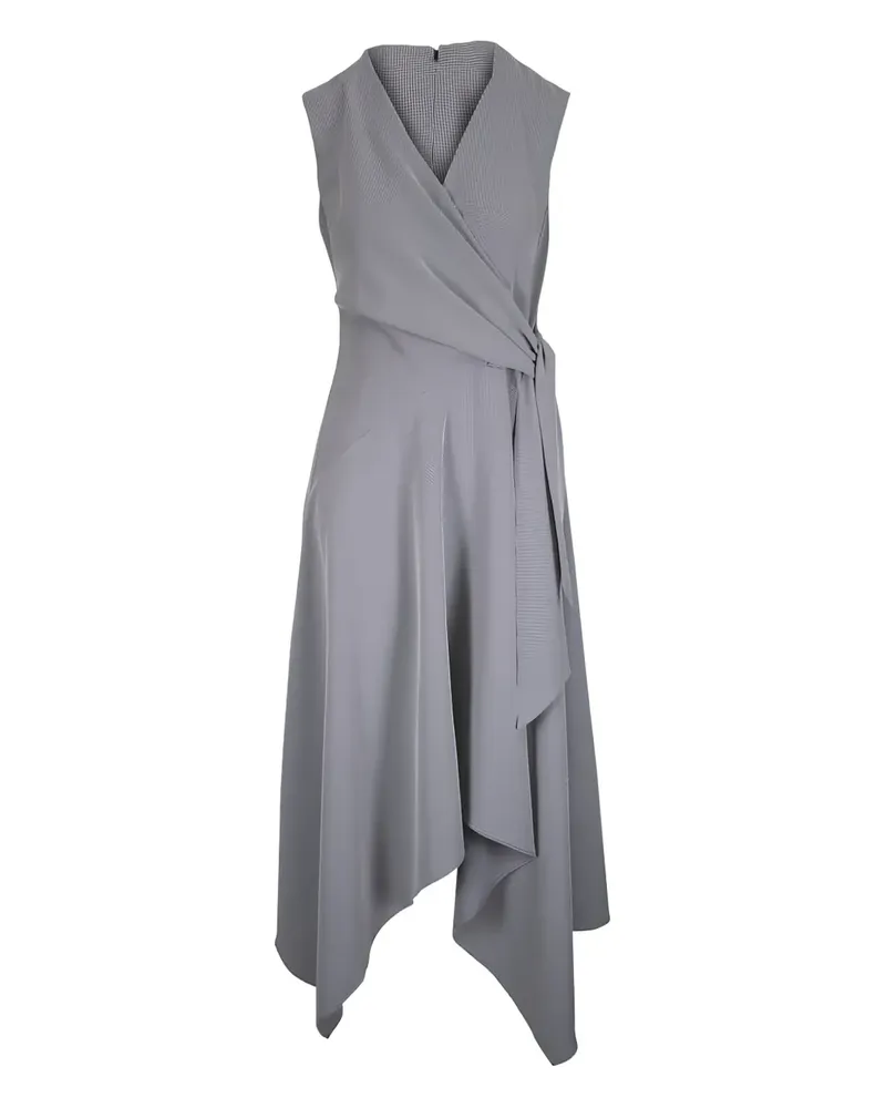 Lafayette148 tie waist midi dress - Grau Grau