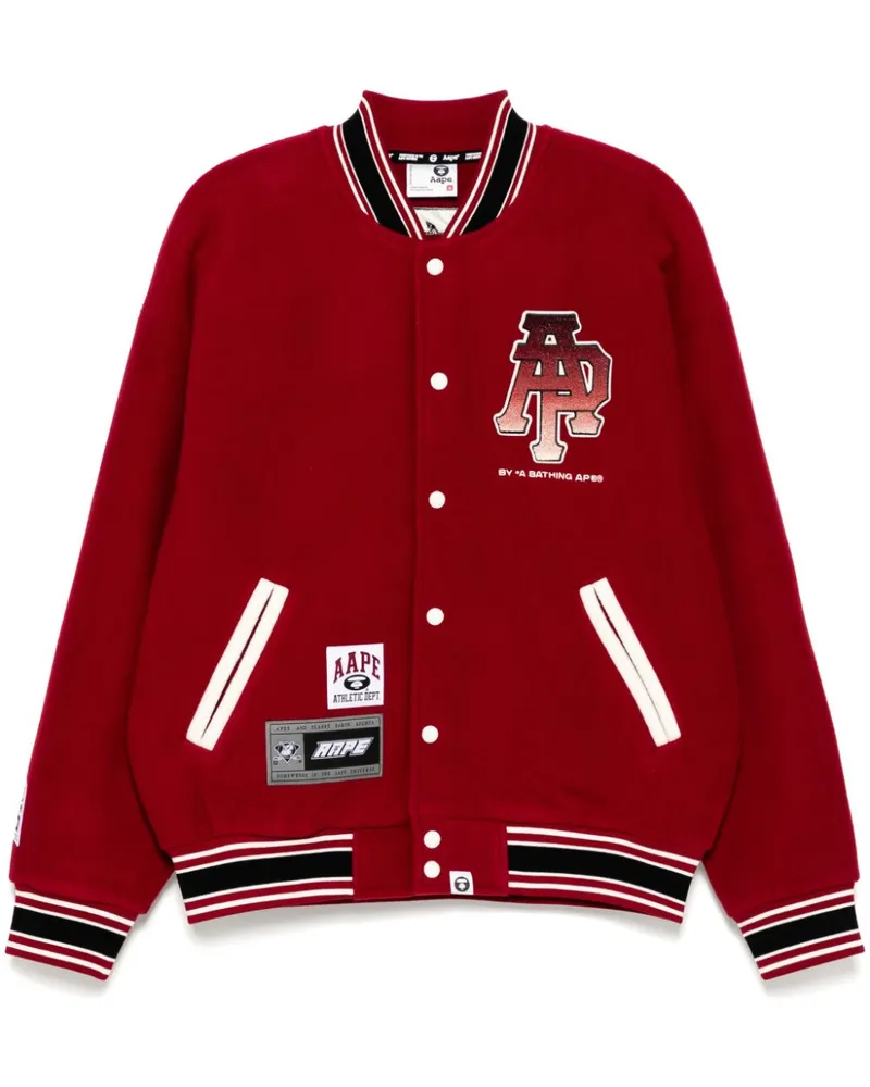 BAPE Collegejacke mit Logo - Rot Rot