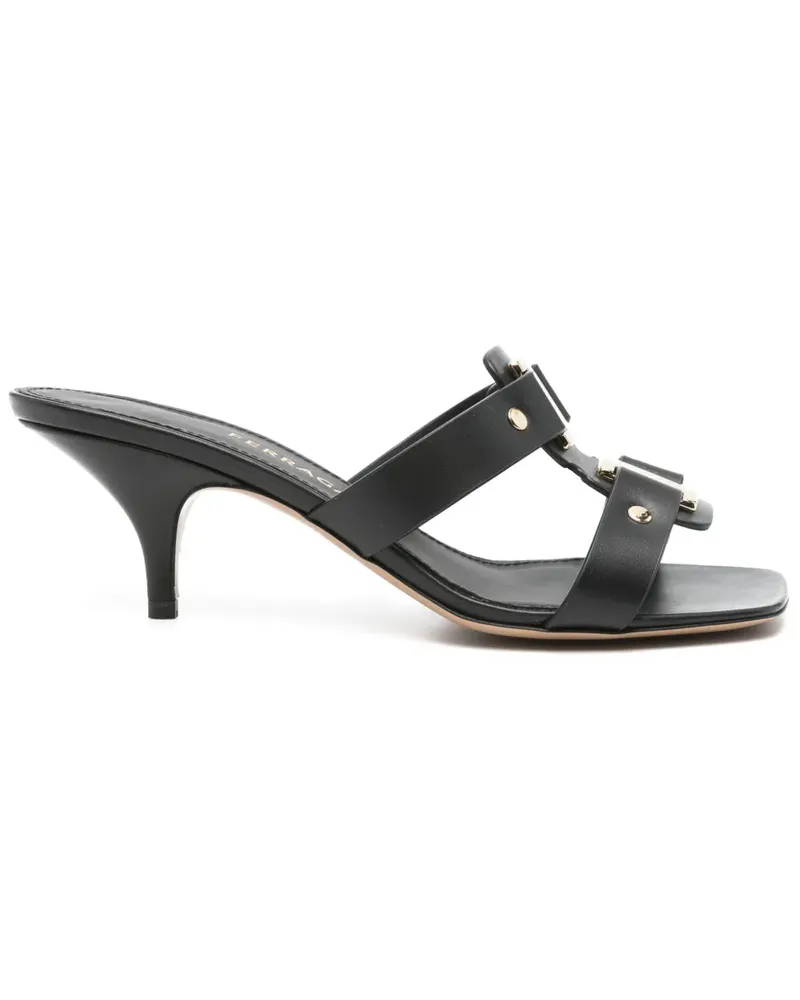 Ferragamo Mules, 70mm - Schwarz Schwarz