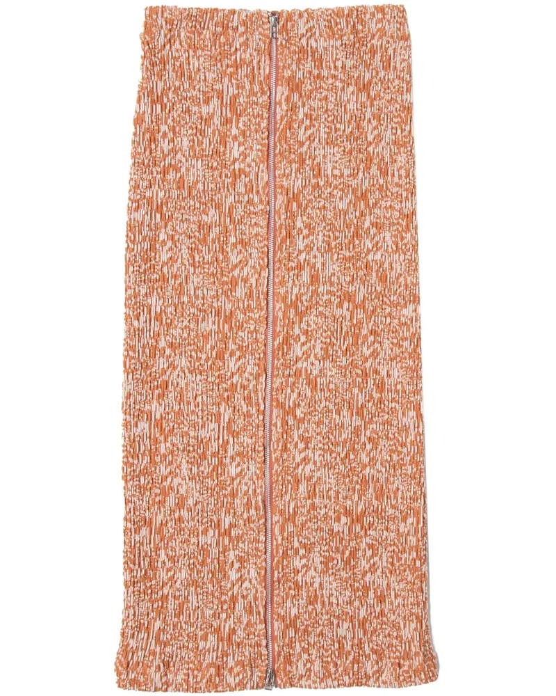 Muller of Yoshiokubo Gestrickter Midirock - Orange Orange