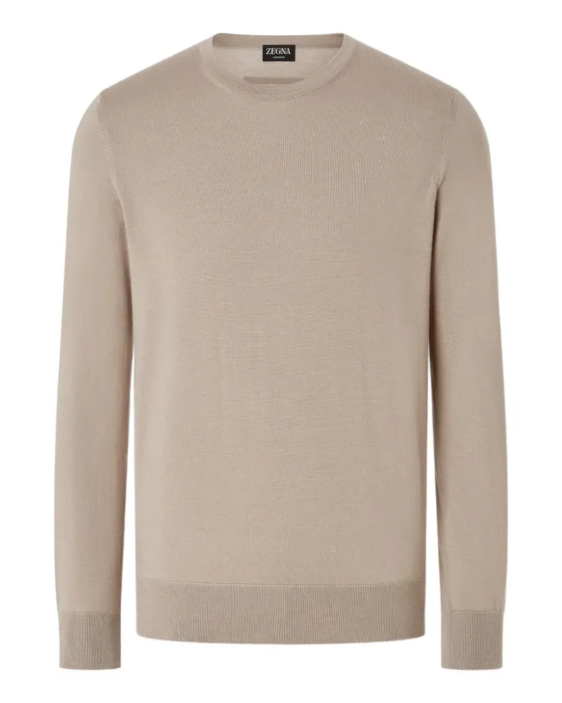 Ermenegildo Zegna Leichter Pullover mit Rundhalsausschnitt - Nude Nude