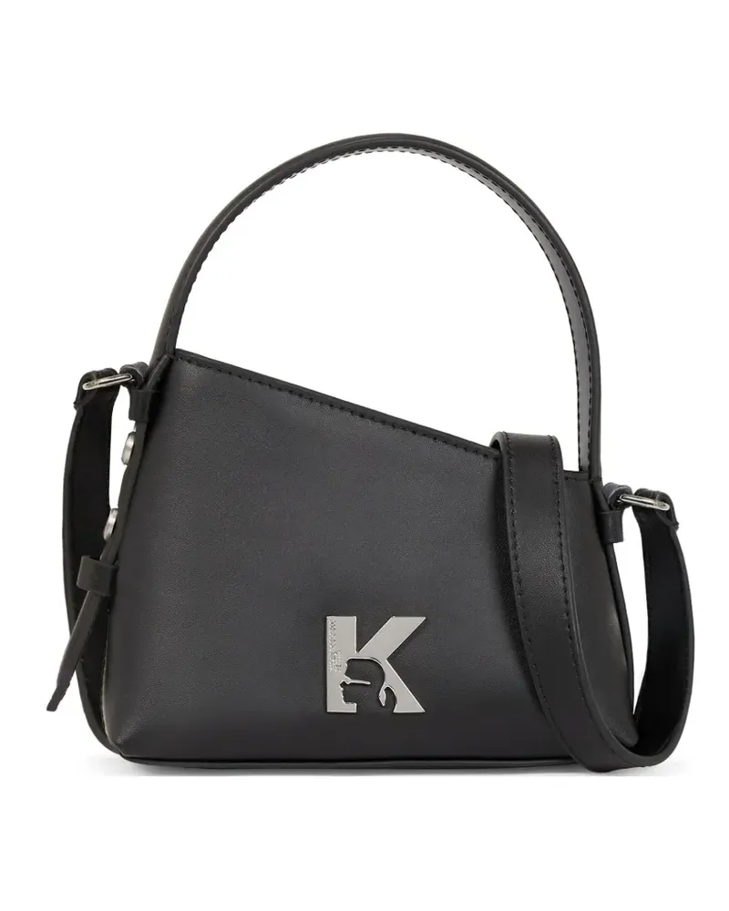 Karl Lagerfeld Geo Schultertasche mit eckiger Form - Schwarz Schwarz