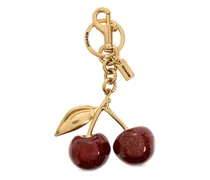 Schlüsselanhänger mit Kirschapplikation - Gold