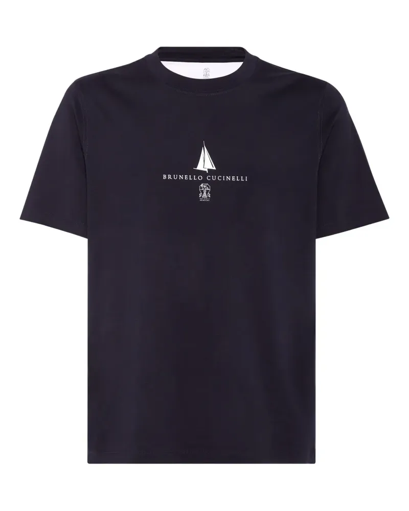 Brunello Cucinelli Klassisches T-Shirt - Blau Blau