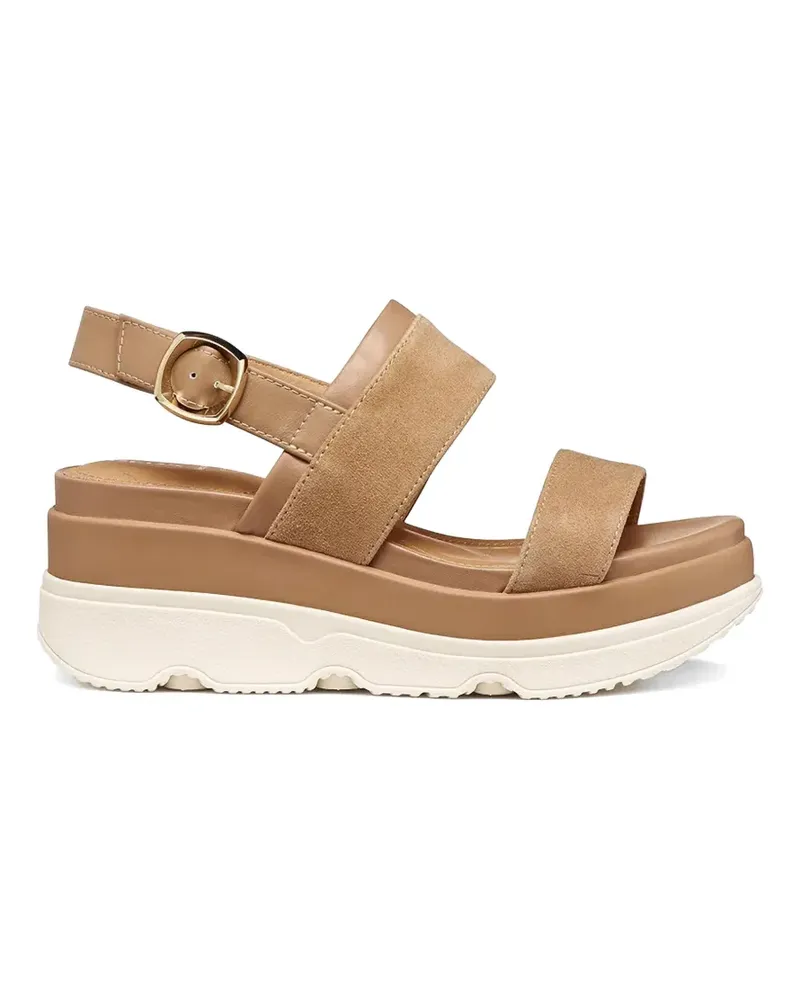 Geox suede-panelled platform sandals - Nude Nude
