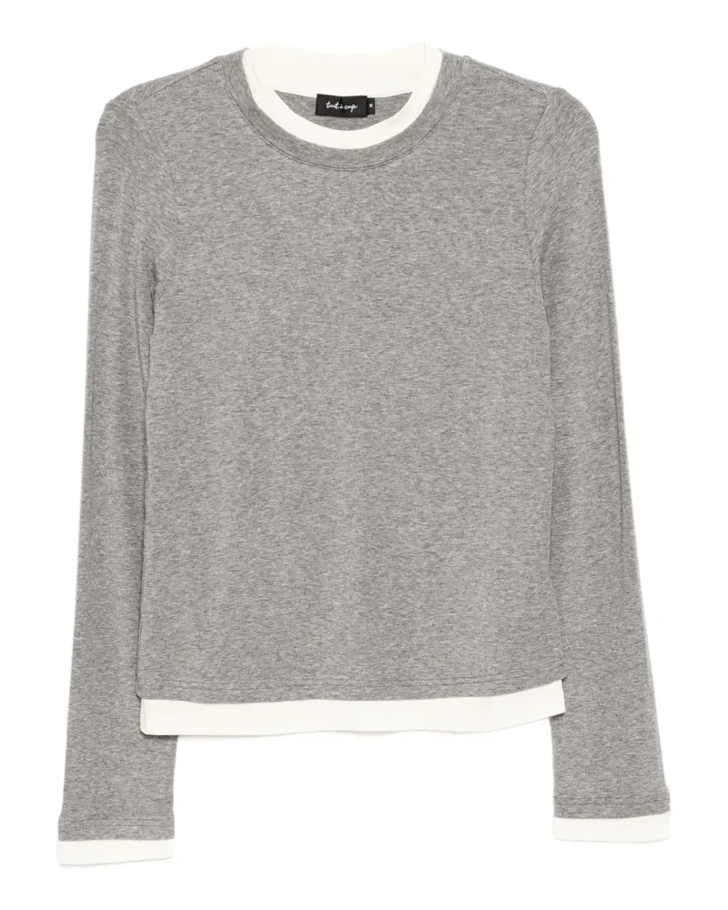 Tout a Coup Oberteil im Layering-Look - Grau Grau