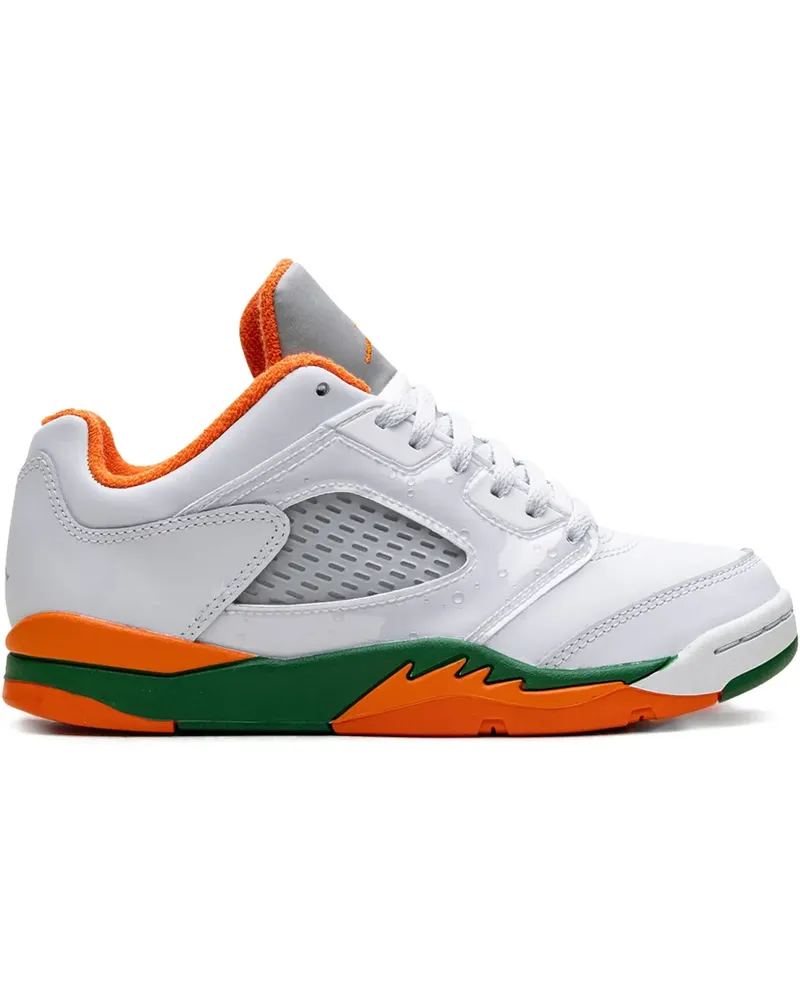 Jordan Air  5 Low "Miami Hurricanes" Sneakers - Weiß Weiß
