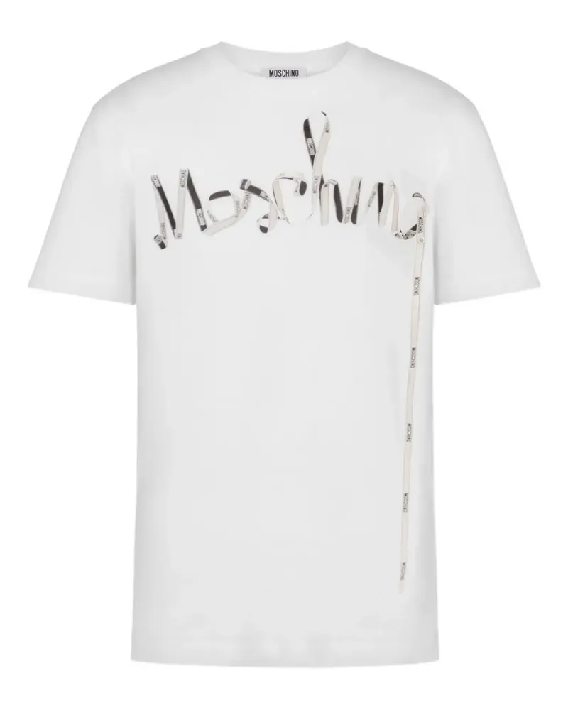 Moschino T-Shirt mit Logo-Print - Weiß Weiß