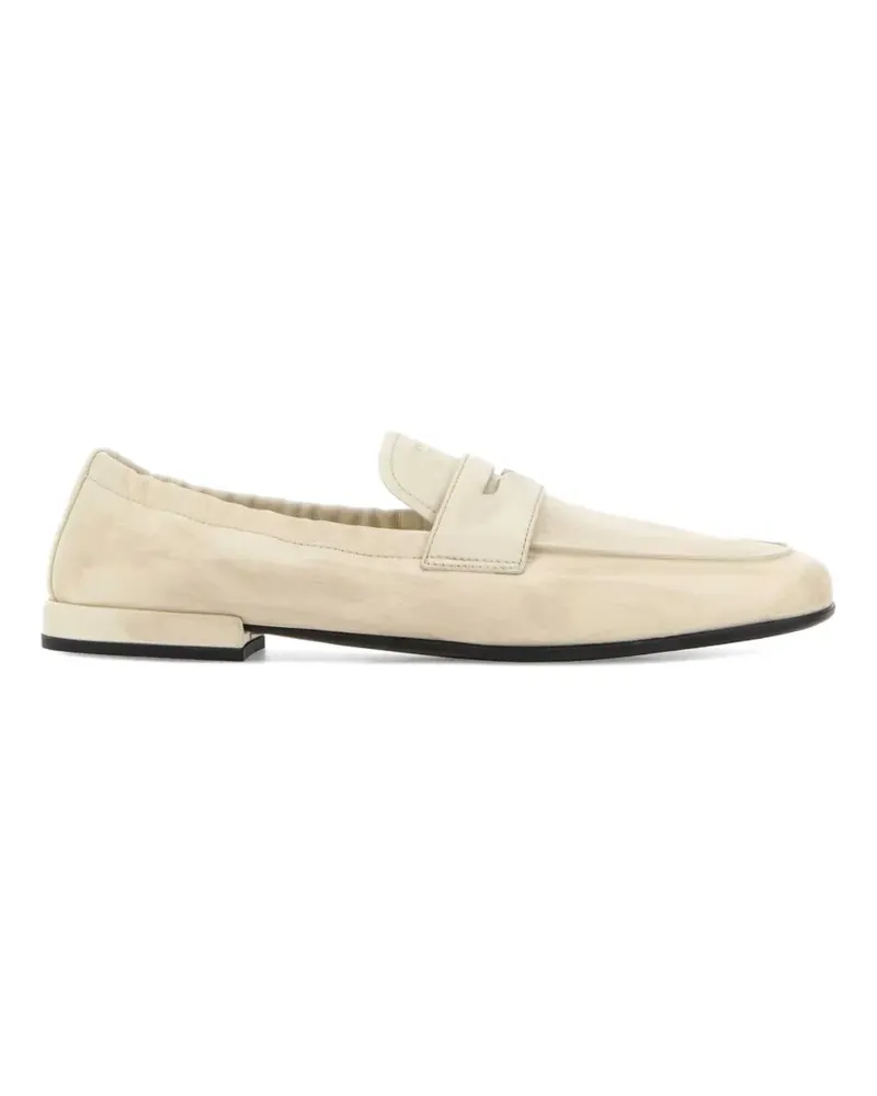 Prada distressed penny loafers - Weiß Weiß