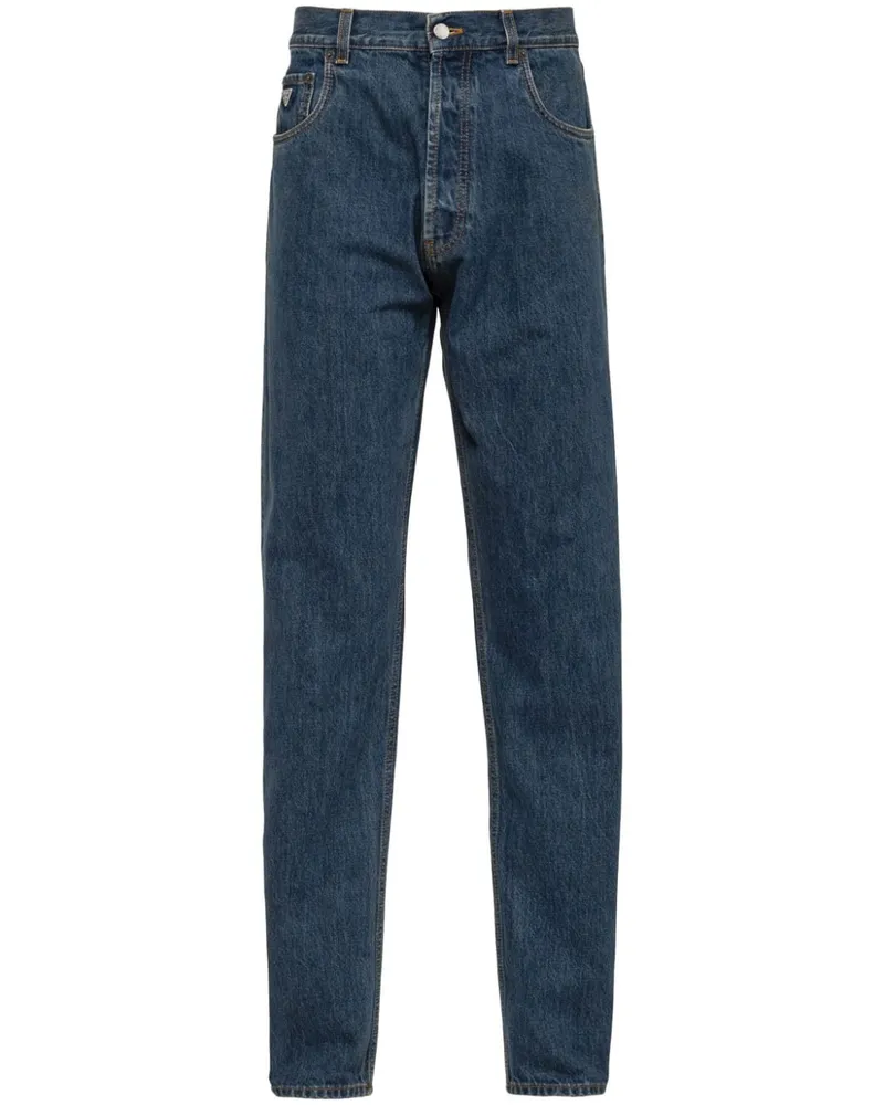 Prada Tief sitzende Straight-Leg-Jeans - Blau Blau