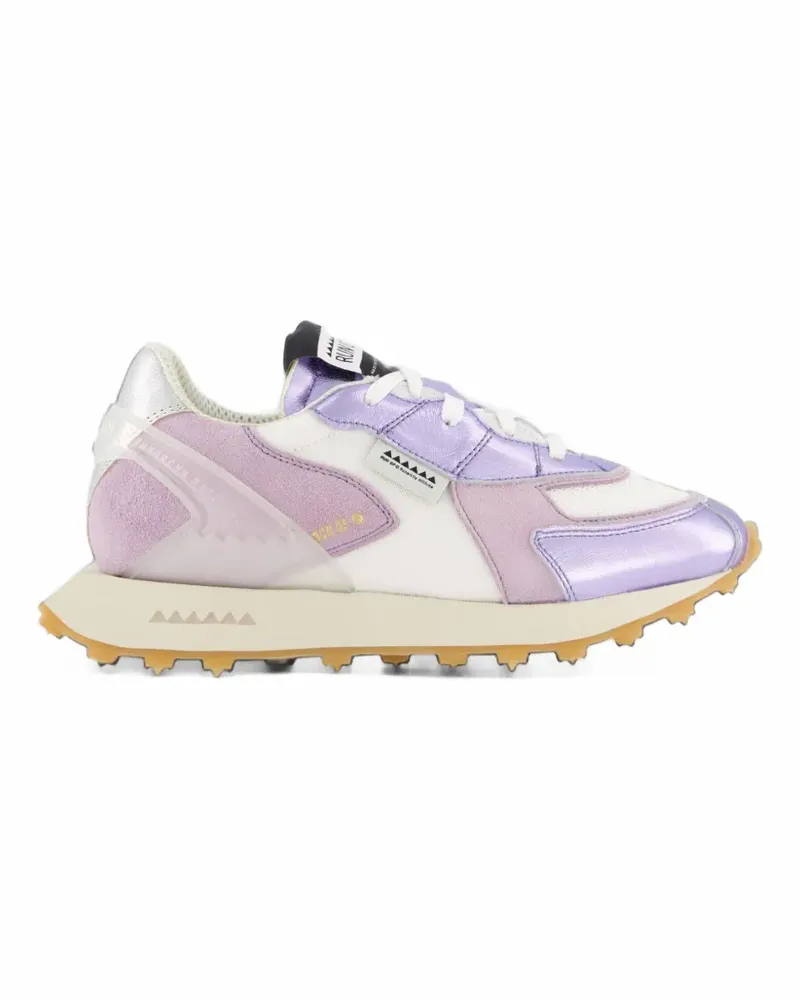 RUN OF metallic panelled sneakers - Violett Violett