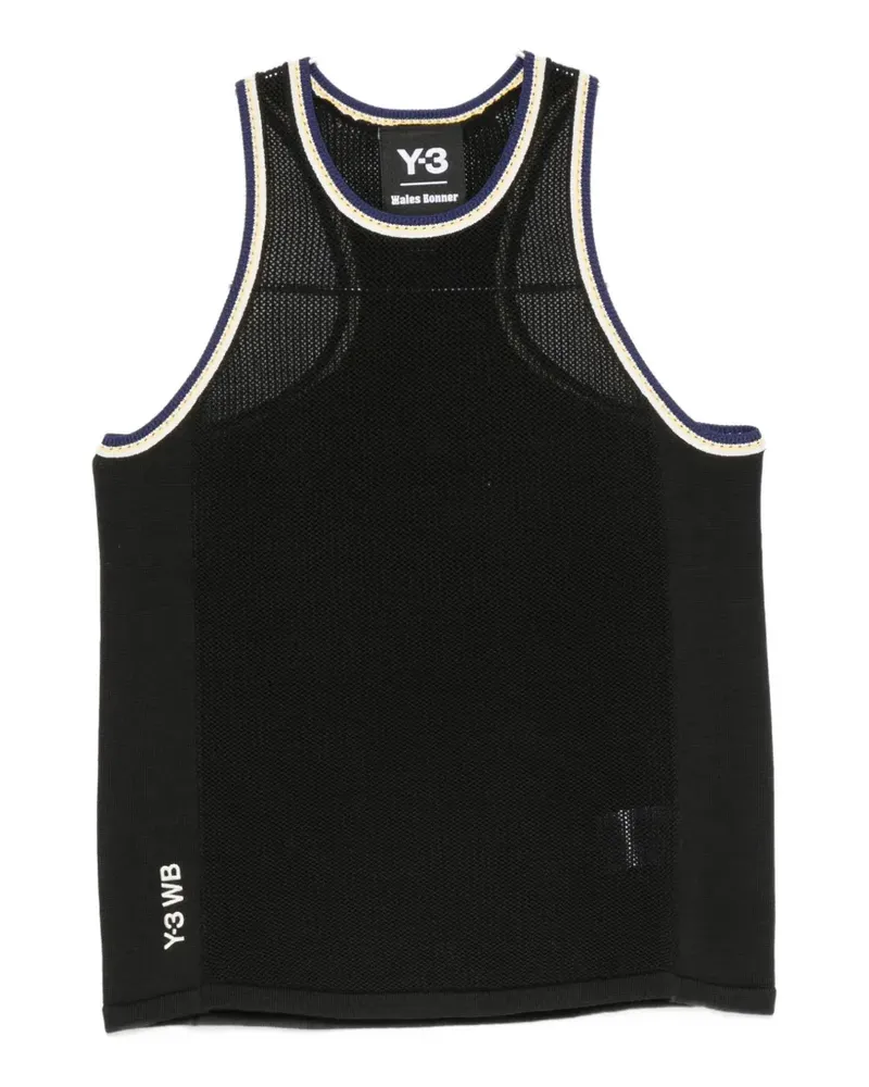 Y-3 x Wales Bonner ribbed-knit tank top - Schwarz Schwarz