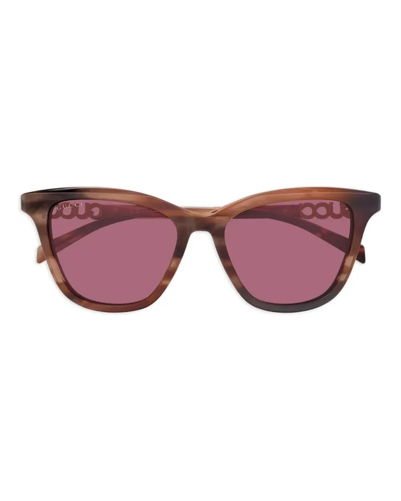 Gucci Brille mit Logo - Braun Braun