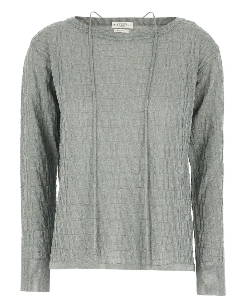 Ballantyne Texturierter Strickpullover - Grau Grau